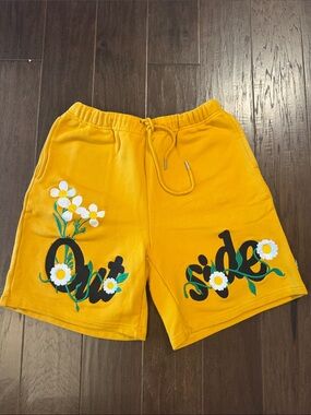Joe Fresh Yellow Floral Graphic Drawstring Shorts